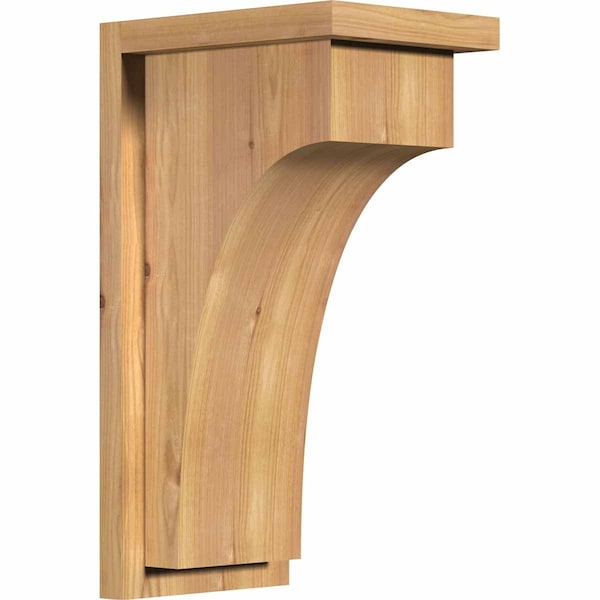 Ekena Millwork Huntington Smooth Corbel w/Backplate, Western Red Cedar, 7 1/2"W x 10"D x 18"H COR08X10X18HUN01SWR - main